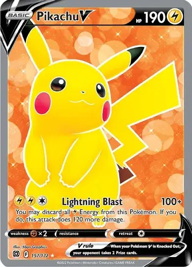 PokeDATA - Check current Pokemon card values for Pikachu V 157!